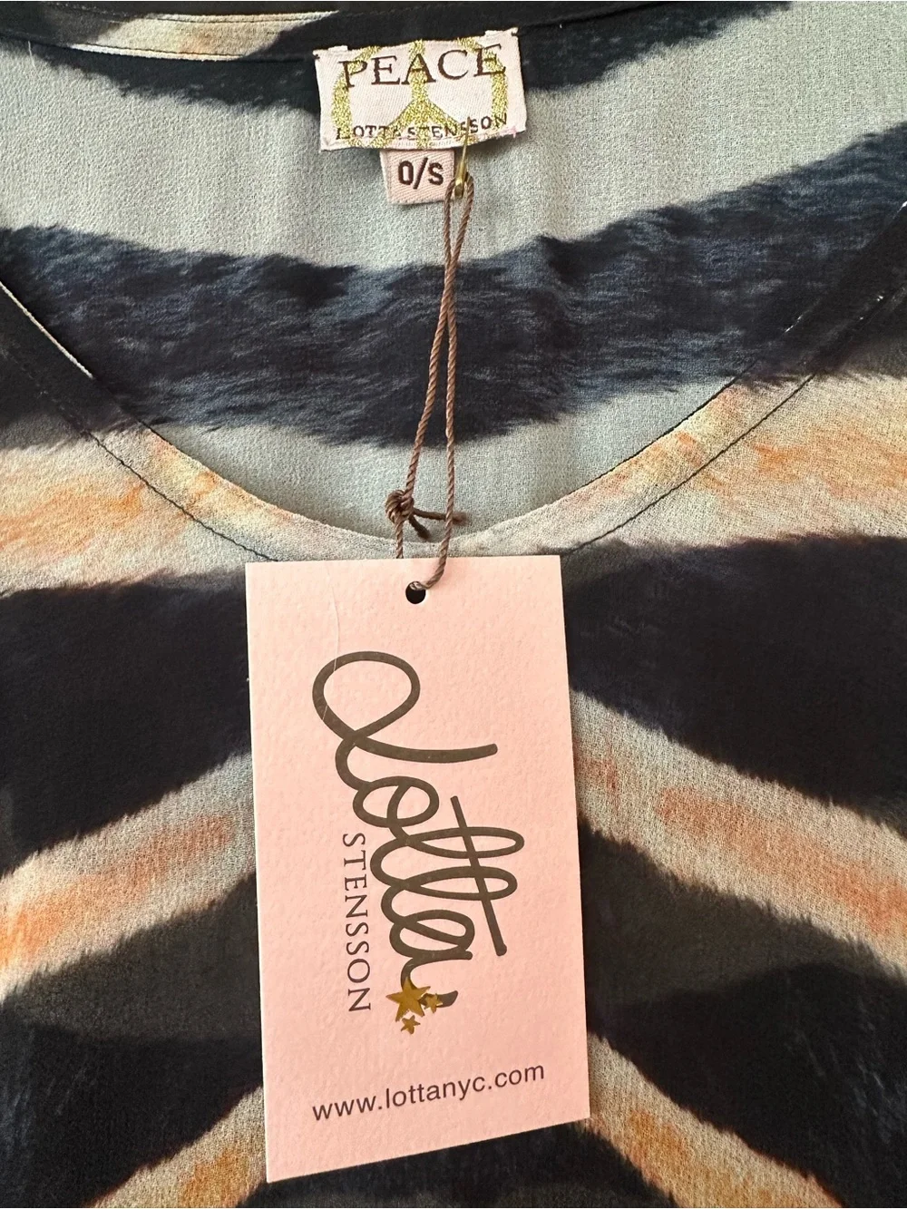 Zebra-Print Kaftan Dress in Black, White & Brown